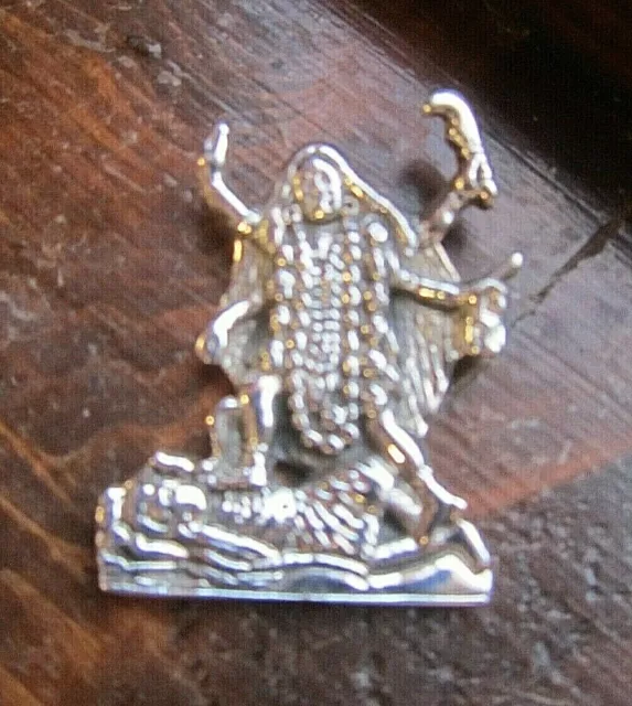 Kali .925 Sterling Silver Ancient Buddhist/Hindu Religion Deity Pendant Jewelry