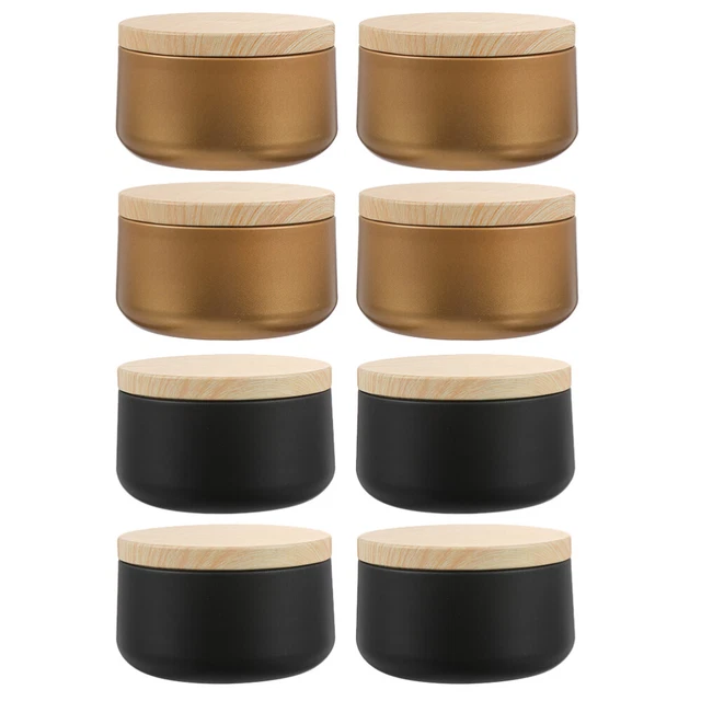 8 piezas lata con perlas chapa blanca universal latas de chapa para dulces