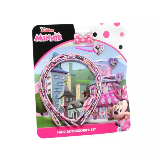 8 Pcs Disney Minnie Girls Kids Hair Accessories Set Hair Bands Hair Clips