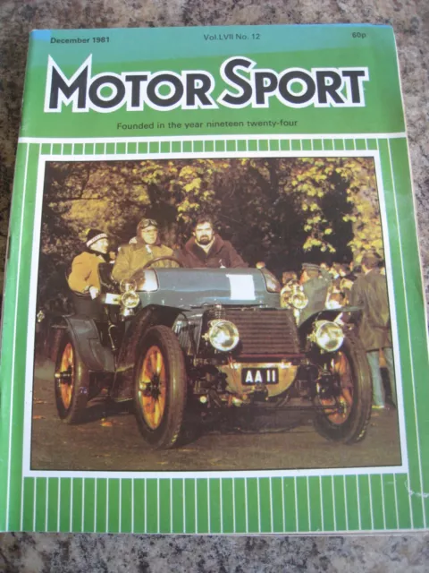 Motor Sport Magazine Dec 1981 Daimler Merc-Benz 300 Passat Jounalists Autocavan