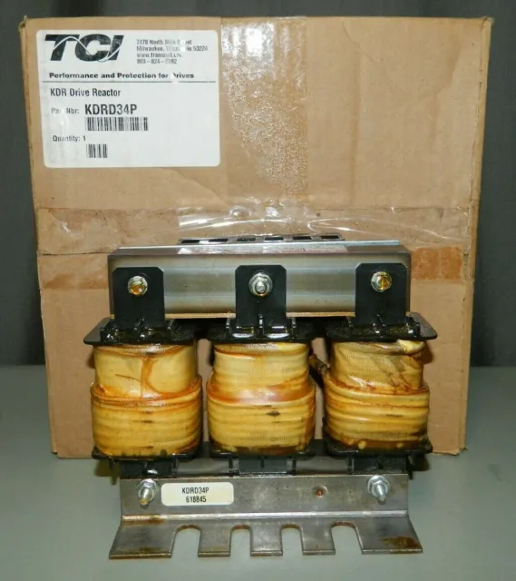 NEW TCI KDRD34P, 575V 45A 40HP 3 Phase Output Line Inductor, Drive Reactor