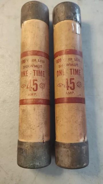 Gould Shawmut OTS45 45 Amp 600V One Time Fuse (2)