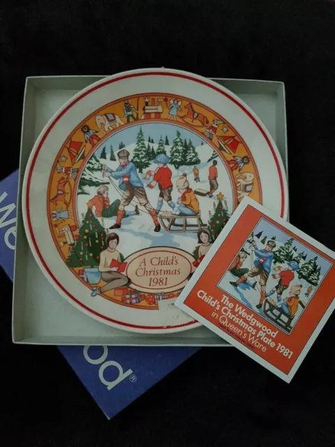 Vintage Wedgewood Plate 1981 A Child's Christmas With Box