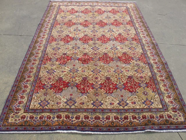 Vintage Oushak Teppich, floraler türkischer Teppich, großer Teppich,...