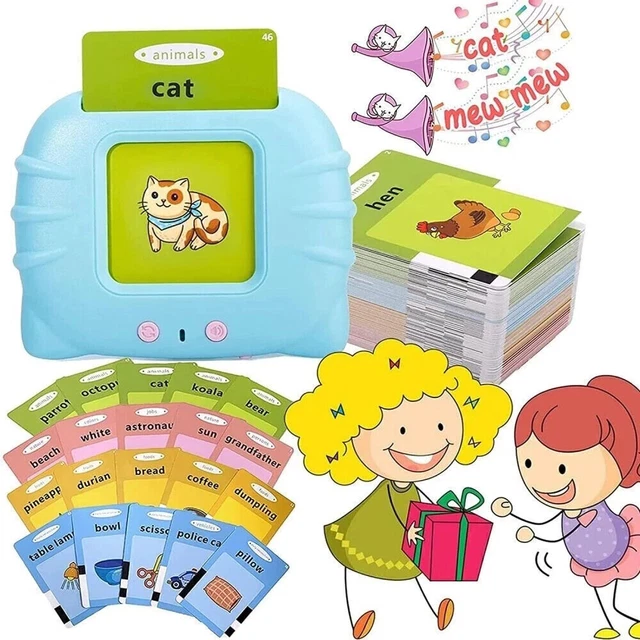 Kids child talking flash cards for toddlers preschool words learning