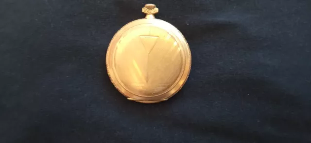Antique Gold Plated Chronometer Gusset Watch 2