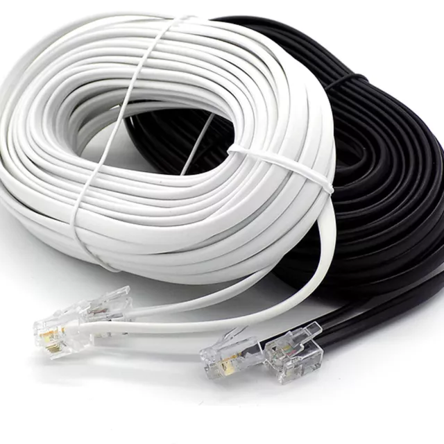 RJ11 to RJ11 Cable ADSL BT SKY Broadband Modem Internet DSL Land Line Lead Lot
