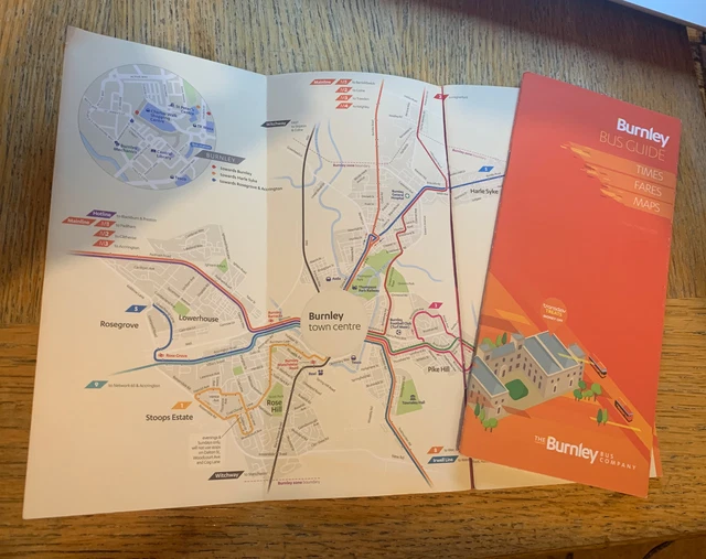TRANSDEV BURNLEY BUS Guide Timetable booklet April 2019 edition £1.49