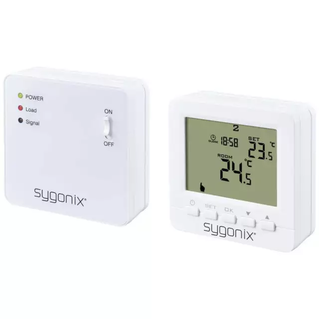 Thermostat sans fil Sygonix montage apparent (en saillie) programme