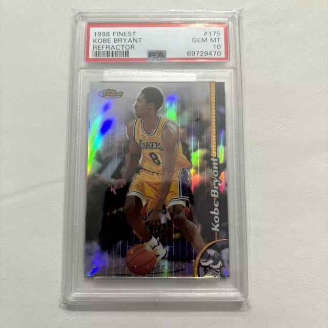 1998-99 Topps Finest Kobe Bryant Refractor # 175 PSA 10 GEM MINT HOF