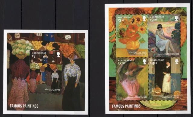 Montserrat Uk 2014 Famous Paintings Art Visualle Kunst Grossbr Stamps Briefm Mnh