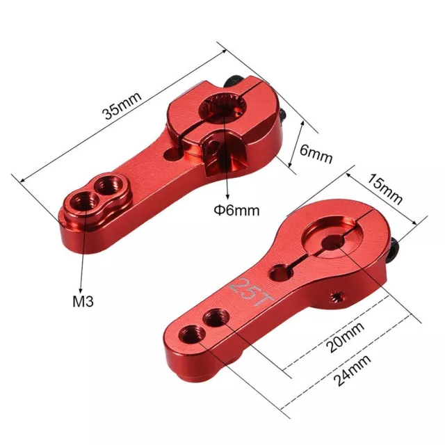 Corne de direction RC avec colonne vertébrale 25 T pour Futaba pour Savox pour