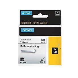 Dymo 1734821 24 mm schwarz auf weiß selbstlaminierendes Band