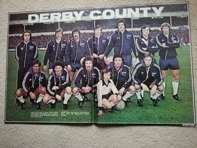 Derby County 1977 Legends Hand Signed (4) Large Vintage Magazine Poster