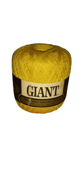 Hilo gigante de ganchillo algodón mercerizado amarillo 550 yardas