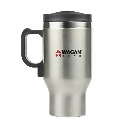 Wagan EL6100 12V Stainless Steel 16 oz Heated Travel Mug with Anti-Spill Lid 3