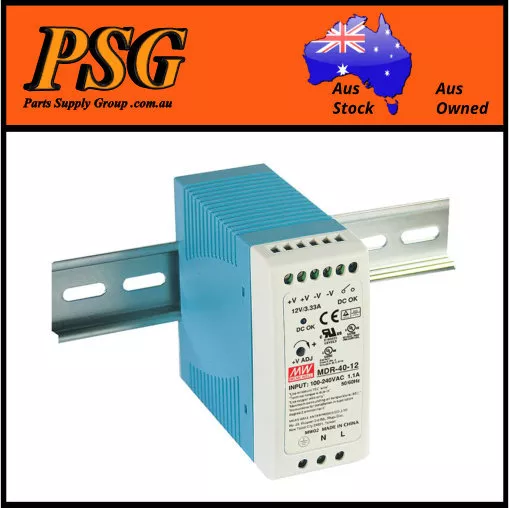 MDR-40-24 / MDR-40-5 / MDR-40-12 / MDR-40-48 MEAN WELL - DIN Rail Power Supply