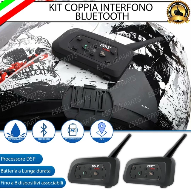 Auricolare Bluetooth F1 Per Moto - Kit Con Base Magnetica E Clip | Unisex Adulto - Foto 7