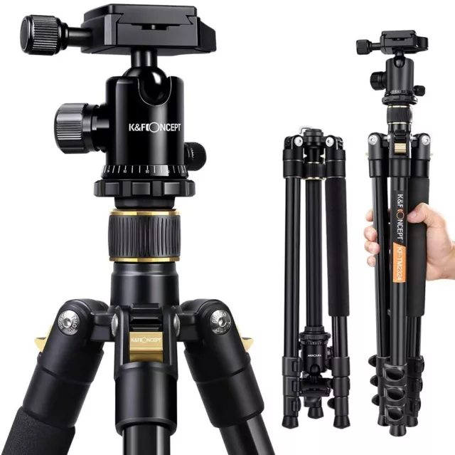 K&F Concept Portable Professional Aluminium Camera Tripod&Ball Head for DSLR SLR