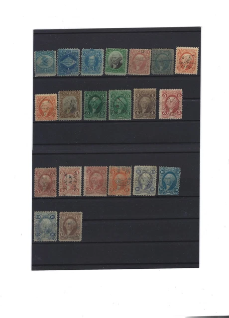 USA - 21 Various Tax Stamps (?) - very old - stamped USA - 21 Various Tax Stamps (?) - very old - stamped