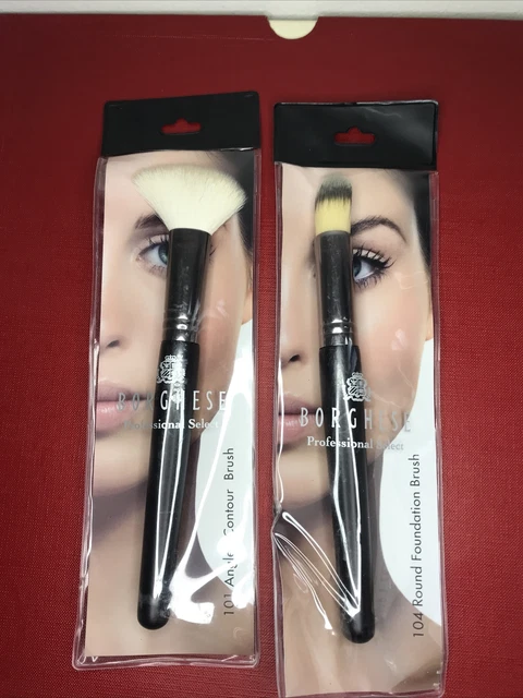 BORGHESE Brush Professional 101 Anglewood Cantor And 104 Foundation Brush Set￼