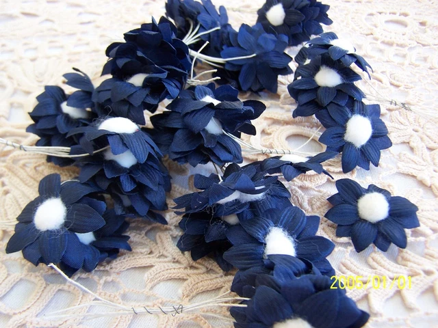 Fleur En Soie Métallisée Vintage Pour Chapeau Années 1930 - Grande Taille - Occasion