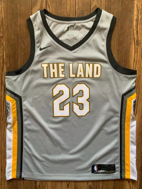 NIKE LEBRON JAMES CLEVELAND CAVALIERS CITY EDITION THE LAND JERSEY  912087-007 XL
