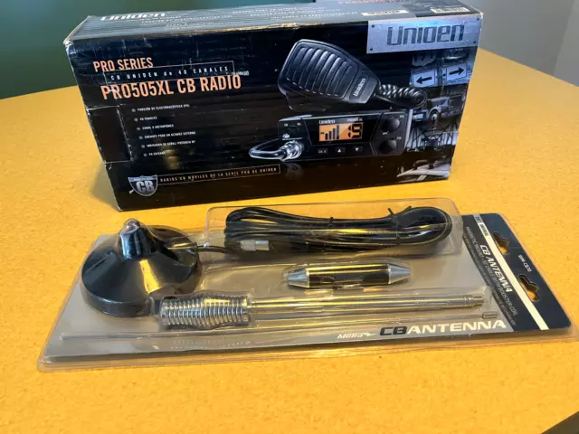 Radio Cb Uniden Pro505Xl Con Antena Nueva En Caja