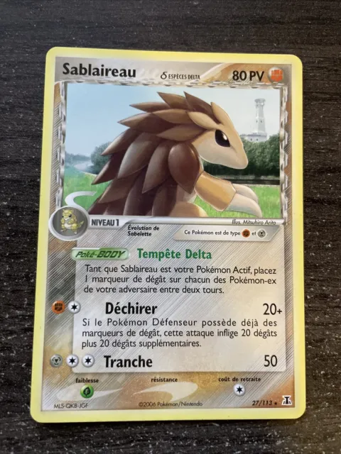 Sablaireau Rare - Pokémon 27/113 Ex Espèces Delta Proche Du Neuf/Nm
