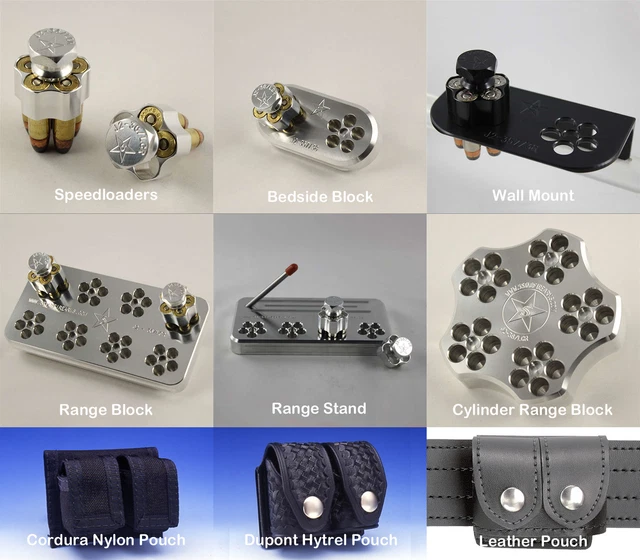 5-Star T8 Speedloader For Taurus 608 - 8-Shot .357/.38 - Billet Aluminum - Includes Block, Stand, Wall Mount, Or Pouch