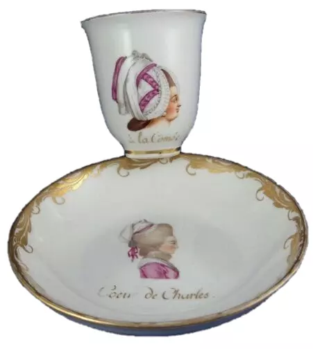 Antik 18thC Royal Vienna Porzellan Schokolade Tasse und Untertasse Wien