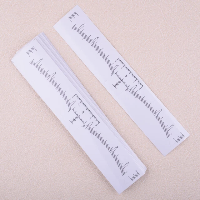 50pc Microblading Disposable Eyebrow Ruler Sticker Tattoo Shaper Measure Tool vt