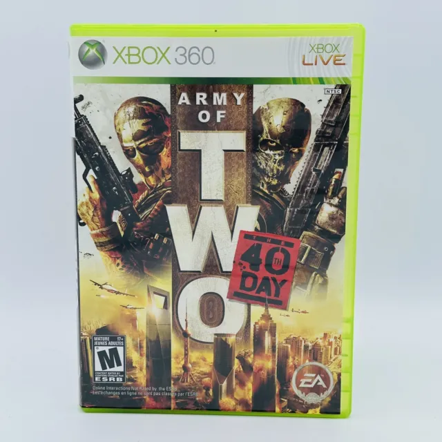 Army of Two: The 40th Day (Microsoft Xbox 360, 2010) CIB Complete w/ Inserts