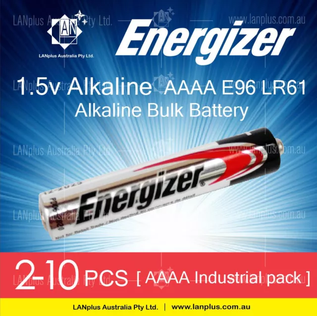 Genuine Energizer AAAA E96 LR61 1.5V Mn2500 25A Alkaline Industrial Battery AU