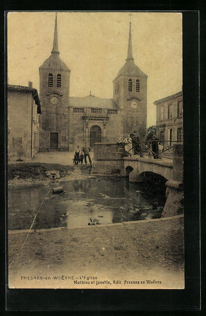 CPA Fresnes-en-Woevre, L'Eglise 1908