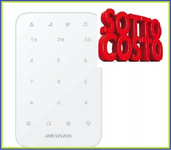 HIKVISION AX PRO DS-PK1-E-WE TASTIERA FULL TOUCH RADIO LED 868Mhz WIRELESS