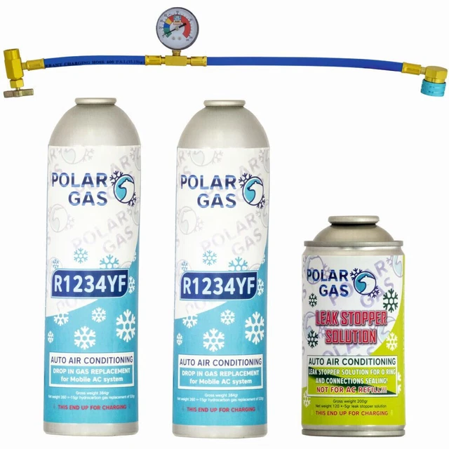 CAR AC AIRCON Air Con Large Top Up Leak Stopper Sealer Refill Regas DIY