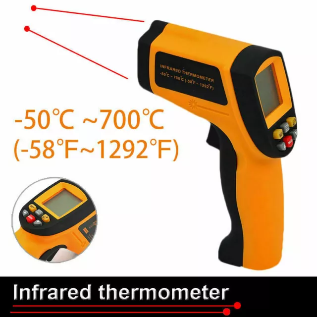 Digital Thermometer Infrared Handheld Temperature Gun Non-Contact IR Laser Point 2