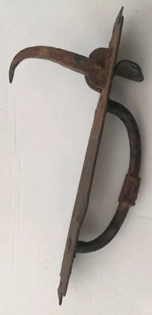 Antique Iron 19c Thumb Latch Door Handle Iron Barn PA Estate