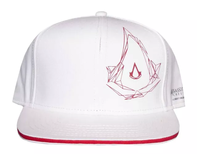 Assassins Creed Baseball Cap Side Logo Nue offiziell Weiß Snapback Size One Size