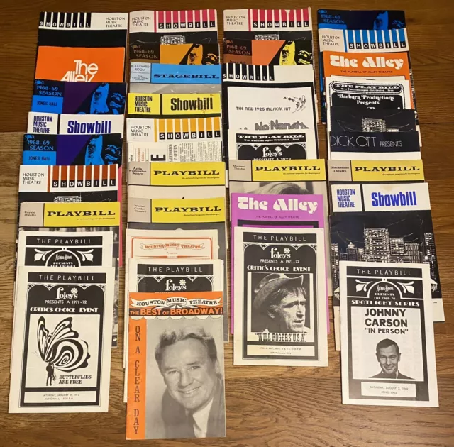 HUGE Playbill Stagebill Showbill Broadway Theatre Program Lot Of 38 VINTAGE