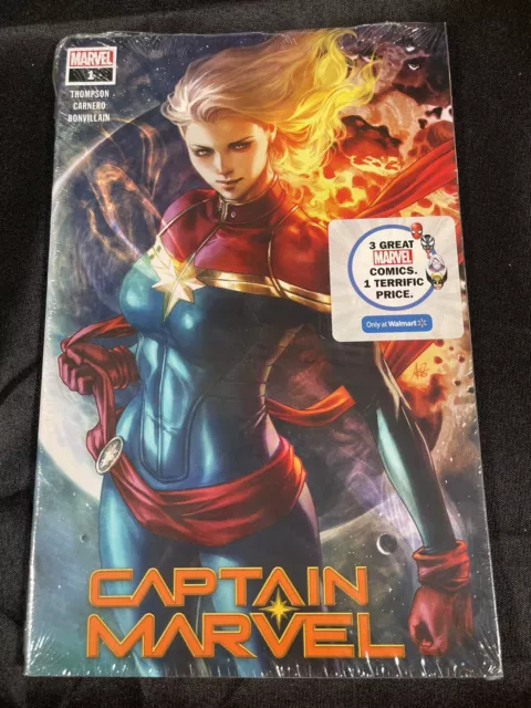 Captain Marvel 1 🔥Walmart Exclusive 3 pack Artgerm Sealed🔥