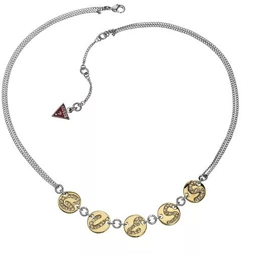 Collana Donna Guess Ubn11305 Colore Silver e Oro con Zirconi