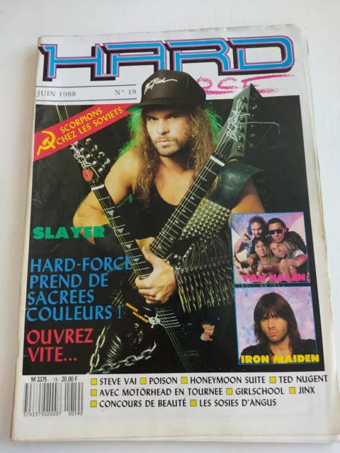 HARD FORCE Magazine 19 1988 Slayer Poison Motorhead Jinx Iron Maiden metal rock