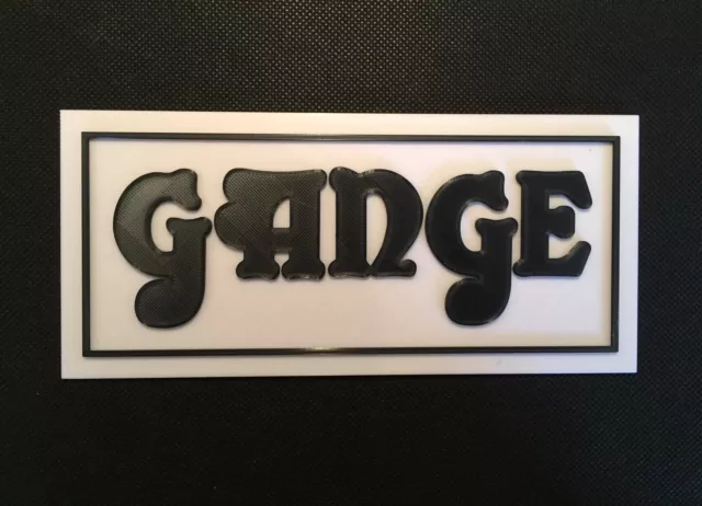 Parody Joke Gange Novelty Amplifier Badge Emblem Logo Guitar Amp Cab For Orange
