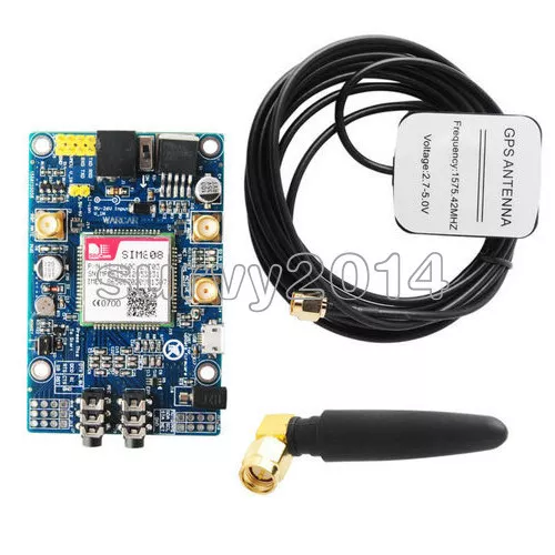 SIM808 Module GSM GPRS GPS Development Board SMA W/ GPS Antenna for Arduino