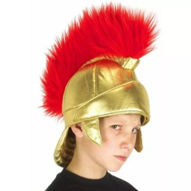 Roman Gladiator Spartan Centurion Helmet World Book Day Fancy Dress Costume Hat