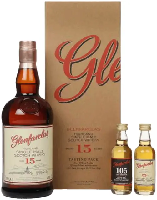 Glenfarclas 15 Year Old Single Malt Scotch Whisky Gift Pack 700ml Bottle
