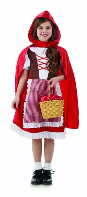 Girls Little Red Riding Hood Costume S -XL Kids Fairytale Fancy Dress Book Week