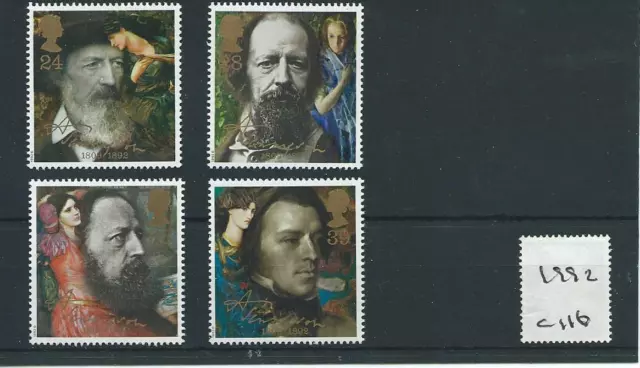 Gb Commems - C116 - 1992 - Death Centenary - Lord Tennyson  - Unm. Mint Set